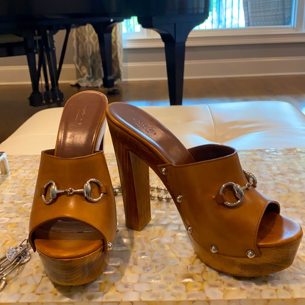 Gucci wooden platform knockouts - Picture 2 of 13